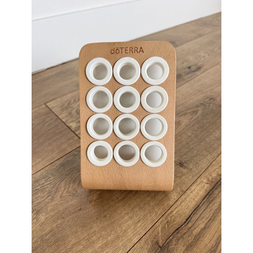 DOTERRA essential oil wooden silicone bottle display wood stand holder bamboo